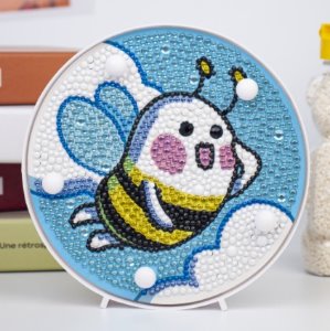 DIY LED 원형 보석십자수 꿀벌의 여행