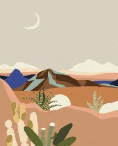 명화그리기(물감2배) 꿈꾸는 달의 사막 40x50cm