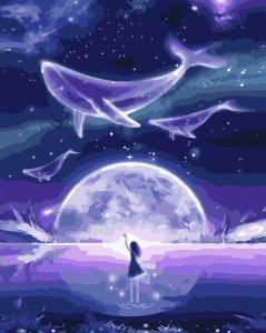 명화그리기(물감2배)꿈꾸는 고래 40x50cm