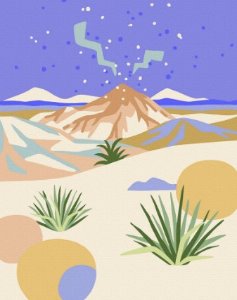 명화그리기(물감2배) 꿈꾸는 고원의 사막 40x50cm