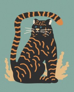 명화그리기(물감2배) 고양 호랑(블랙)40x50cm