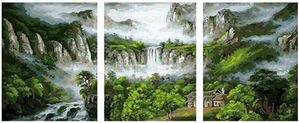 명화그리기-폭포수 풍경 (50×40cm)×3개- 3단세트 